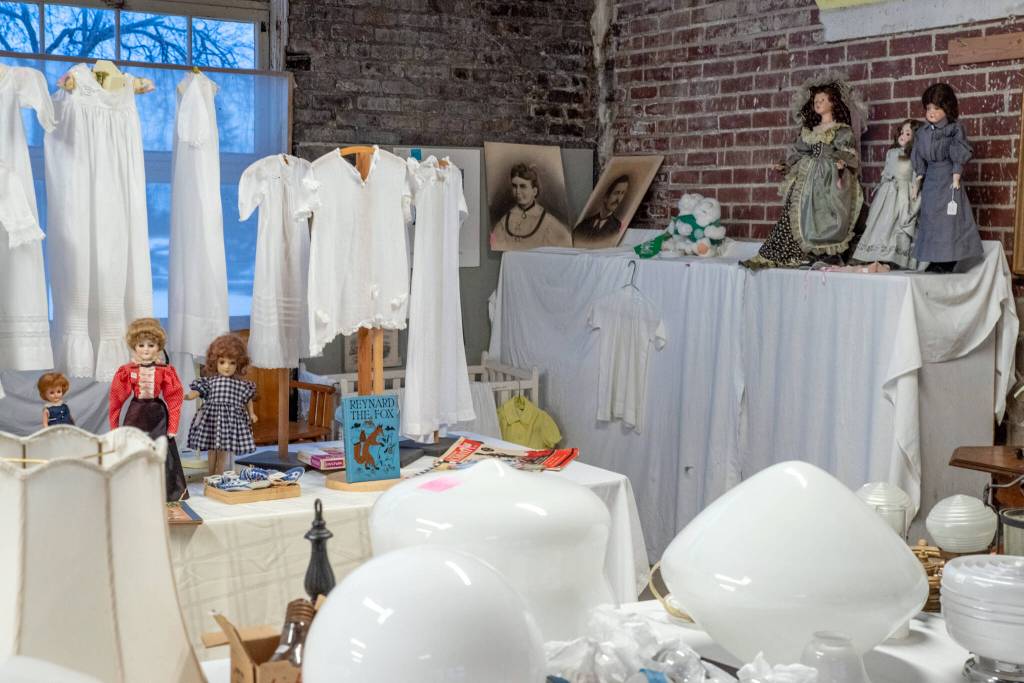 The North Olympic History Center stores and sells antiques in the old Lincoln School in Port Angeles at fundraising events to help renovate the old school and other projects. Sequim Gazette photo by Emily Matthiessen