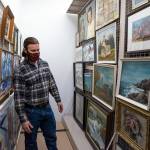 At the North Olympic History Center in Port Angeles, many decades of paintings by local artists are stored in a climate-controlled building which was the former Lincoln Schools gymnasium. Sequim Gazette photo by Emily Matthiessen