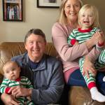 Mark Willis, pictured here with with Polly and granddaughters Hudson, left, and Bryn, in 2020, is recuperating from a series of strokes suffered earlier this month. Photo courtesy of the Willis/Harrington family