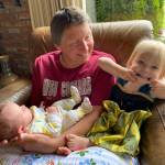 Mark Willis, pictured here with granddaughters Hudson, left, and Bryn, is recuperating from a series of strokes suffered earlier this month. Photo courtesy of the Willis/Harrington family