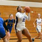 Sequim Gazette photo by Michael Dashiell
Sequims Jelissa Julmist looks to put up a shot in the Wolves 71-46 home win over Bremerton on Jan. 22.