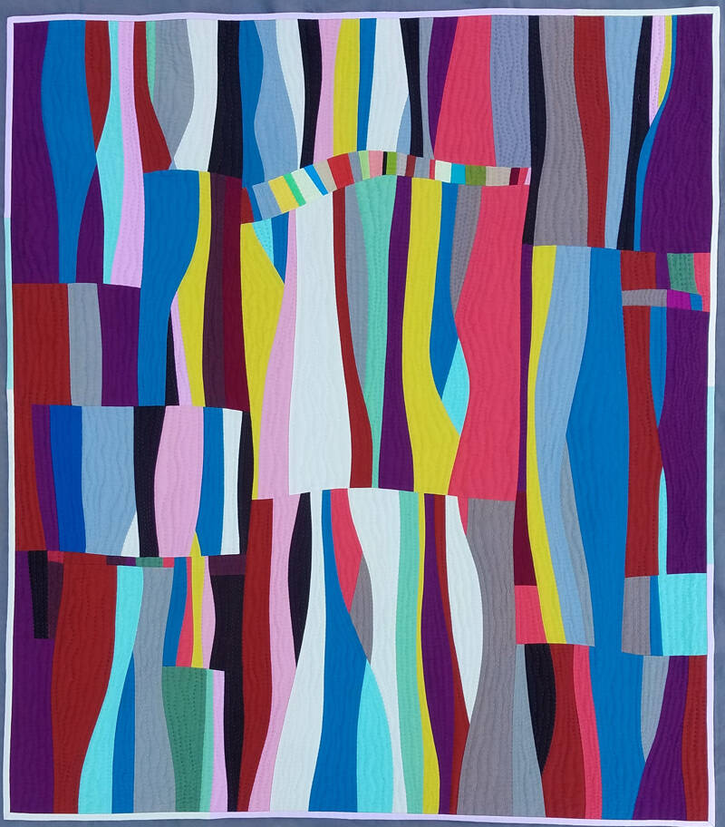 Crevices, a machine-pieced and hand-quilted by Marla Varner of Penny Lane Quilts in Sequim, will be shown at the upcoming QuiltCon in Phoenix, Ariz. Photo courtesy of Marla Varner