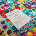 Above: A close-up of the details of Sequim resident Marla Varners quilt For the Love of Squircles, winner of the 2020 QuiltCon Quilting Excellence Award. Below: Crevices (40 x 45.5) will be shown at the upcoming QuiltCon in Phoenix.