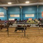 Sequims Libby Swanberg and Joanna Seelye compete in the two-man birangle at the first district meet of the season, held Jan. 21-23 in Elma. The pair placed fifth. Submitted photo