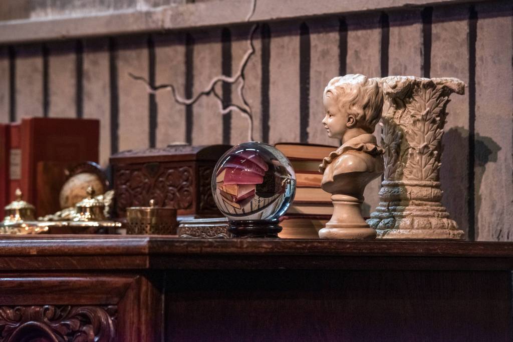 An abstract shot of props in the upcoming OTA production of Angel Street speaks of the careful set design of head carpenter Ethan Holladay Jessee, scenic painter Jayden Dawkins, head of props Marissa LaJambe and director Ginny Holladay. Sequim Gazette photo by Emily Matthiessen