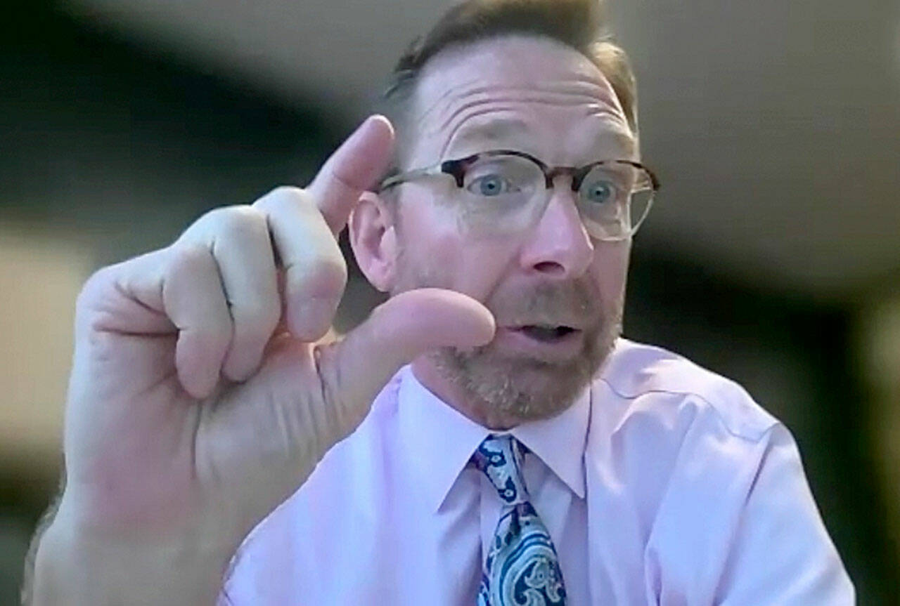 Zoom meeting screen image
Sequim city manager Matt Huish speaks with Colleen McAleer, executive director of the Clallam County Economic Development Council, and guests at McAleers Coffee With Colleen event on Feb. 2.