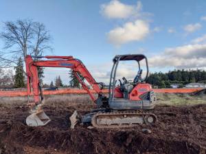 An excavator valued at about $29,000 was reported stolen from the Jamestown Healing Center site at 526 S. Ninth Ave., in Sequim on Feb. 13. Photo courtesy of Clallam County Sheriffs Office