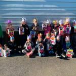 Kindergarteners in Elizabeth Halls class at Greywolf Elementary School celebrate both Valentines Day and the 100th Day of school in style.