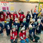 Submitted photo
Second-graders in Kristin Mooneys class at Helen Haller Elementary School show off their Twosday swag.