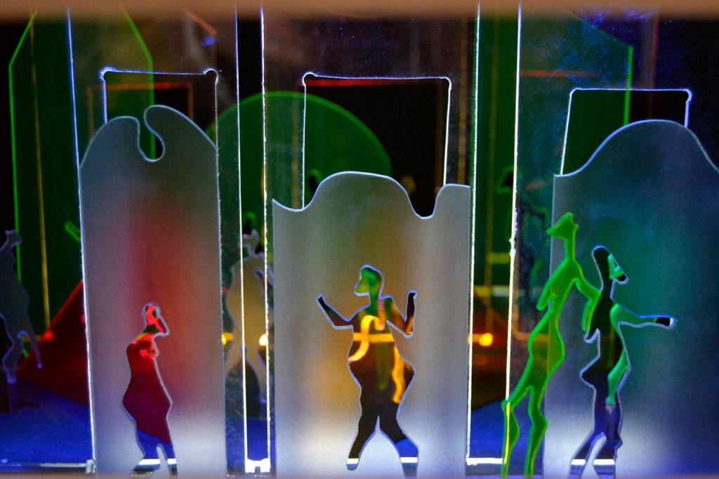 Artist Ross Brown brings back The Interactive Light Experience on March 4-5 at Pioneer Memorial Park. The light stations allow users to reflect, absorb or transmit light with switches and dimmers. Sequim Gazette file photo by Matthew Nash
