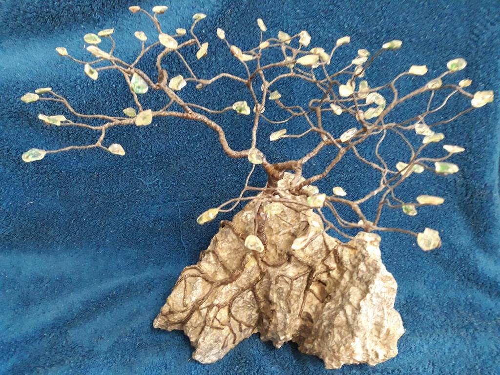 Submitted photoS
This Ming gem tree designed and made by Terry Stockman, Clallam County Gem & Mineral Association president, is one of several raffle items at the clubs annual show set for March 19-20 in Port Angeles. The gemstones are Sun Stones.