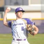 Sequims Conor Bear pitches against 3A foe Central Kitsap in March 2021. Sequim Gazette file photo by Michael Dashiell