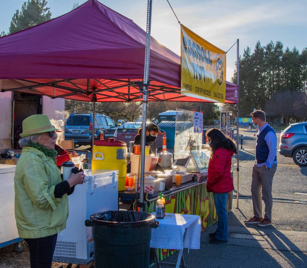 Light through the Eggroll Hut.... Sequim Gazette photo by Emily Matthiessen