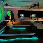 Sequim Gazette photo by Matthew Nash
Several stations at the Interactive Light Experience in Pioneer Memorial Park allowed visitors to manipulate light in different ways.