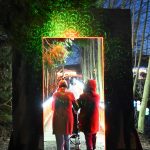 Sequim Gazette photo by Michael Dashiell
Attendees of the 2022 Sequim Sunshine Festival enjoy a colorful light display on a bridge at Carrie Blake Community Park on March 5, courtesy of light artist Ross Brown.