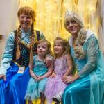 From left to right, Tiffany Malean and her daughter Audrey Malean, Bella Wernofsky and Amy Young-Stoekl pose in the photo booth at the Dungeness Community Churchs Toddler Prom on March 11. Malean, one of the organizers and volunteers at the event, said, We are just trying to create opportunities for moms in the community. Sequim Gazette photo by Emily Matthiessen