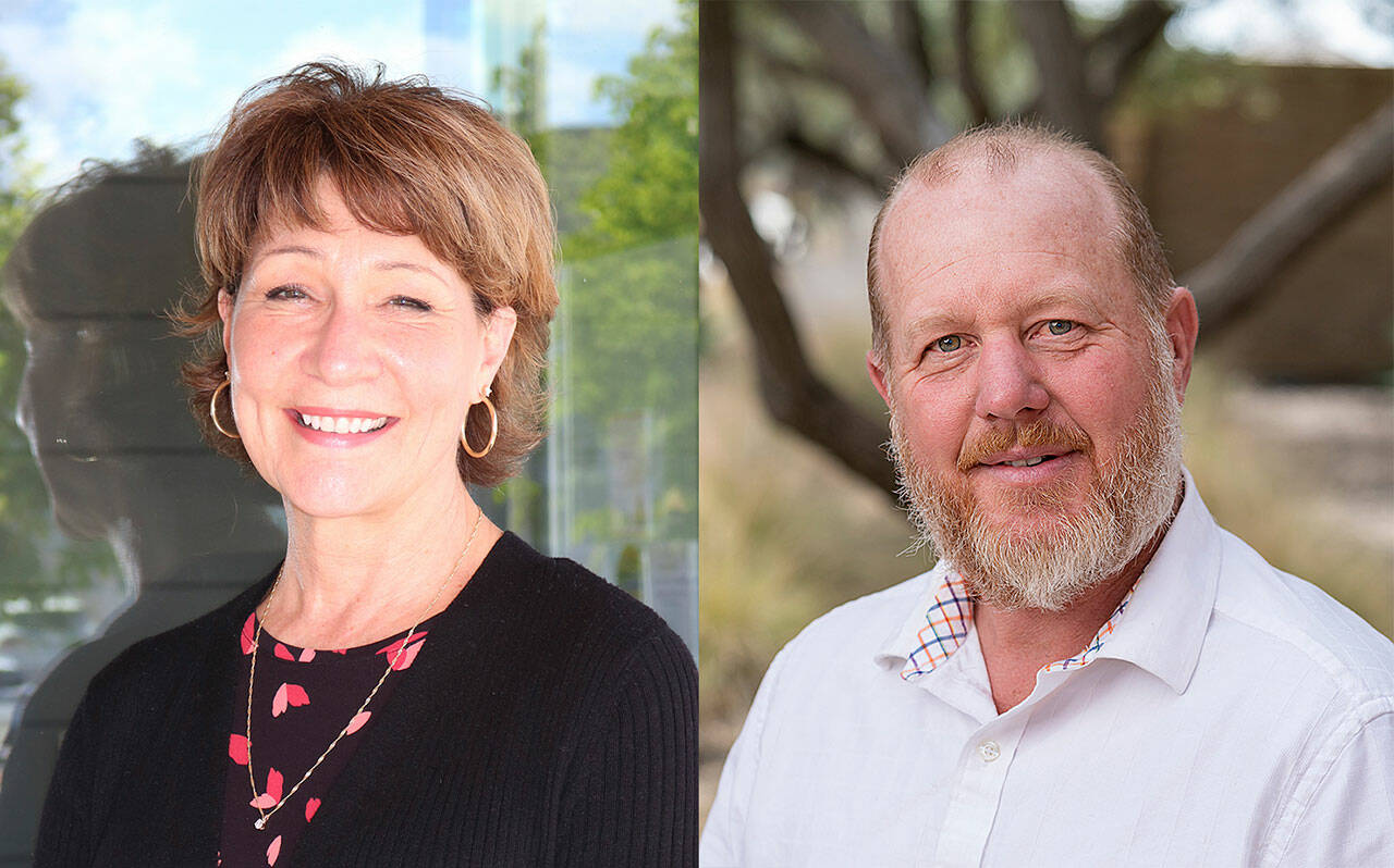 Photos courtesy of City of Sequim/ Sarah VanAusdle was recently named the City of Sequims Sequim Public Works Director, and Don Ctibor the citys Public Works Deputy Director.