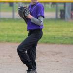 Ashton Miller, 10, pitches the first majors game of the 2022 season. Sequim Gazette photo by Emily Matthiessen