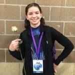 Scarlett Sullivan advanced to the Regional Invitational in the Platinum Division by scoring above the minimum qualifying score of 35.0 after earning strong score in all four events, finishing 13th in her age group. Submitted photo