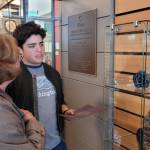 Sequim Gazette photo by Michael Dashiell
Jakob Miller explains the processes he used to create Metal Rose, a piece that earned the Quilcene student second place in the High Schools of the Olympic Peninsula Creative Crafts and Arts Exhibit, at the Sequim Civic Center on April 1.