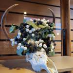 Sequim Gazette photo
by Michael Dashiell
Skull and Antlers, by Sequim High senior Madison McKeown, earned an honorable mention in the High Schools of the Olympic Peninsula Creative Crafts and Arts Exhibit, at the Sequim Civic Center.