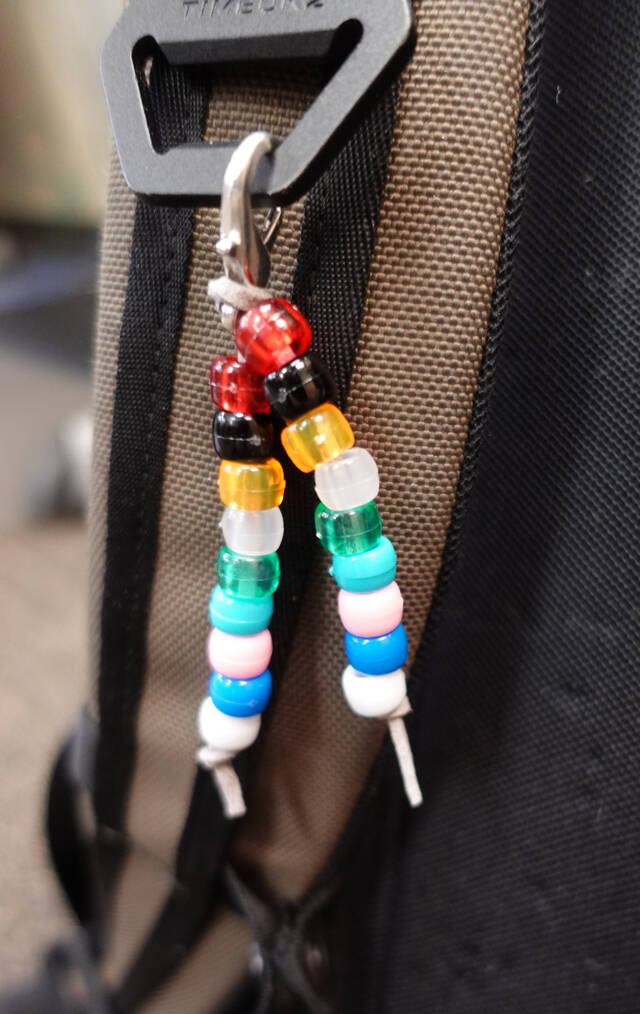 Salmon Life Cycle Take and Make beading project kits are available now at any North Olympic Library System branch, while supplies last. Photo courtesy of North Olympic Library System