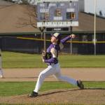Sequim starter Jaxson Gray pitches against Crosspoint Academy on April 15. Sequim Gazette photo by Michael Dashiell