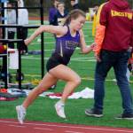 Sequim High senior Riley Pyeatt starts quick in the 800-meter race at an Olympic League double dual meet in Kingston on April 14. Pyeatt won the event in 2:24.79. Photo by Joanne Carroll-Huemoeller
