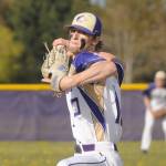 Sequim Gazette photo by Michael Dashiell
Sequim starter Zac McCracken pitches in the second inning for an Olympic League match-up with Bremerton on April 19.