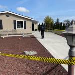 Sequim Gazette photo by Matthew Nash
Washington State Patrols Crime Scene Response Team survey a scene near West Hendrickson Road on April 28 where a Sequim man allegedly tried to shoot his neighbor the evening prior.