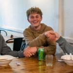 Sequim Gazette photoS by Emily Matthiessen 
Juan Torres, Keaton King and Cypress Byrne say they enjoy coming to Soup in the Alley during their lunch break from Sequim High School because of the pleasant atmosphere, the speed of service and deliciousness of the ramen.