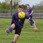 Sequim Gazette FILE PHOTO BY Michael Dashiell
Brandon Wagner settles a ball and looks for a teammate in the Wolves 4-0 win over Kingston May 4.