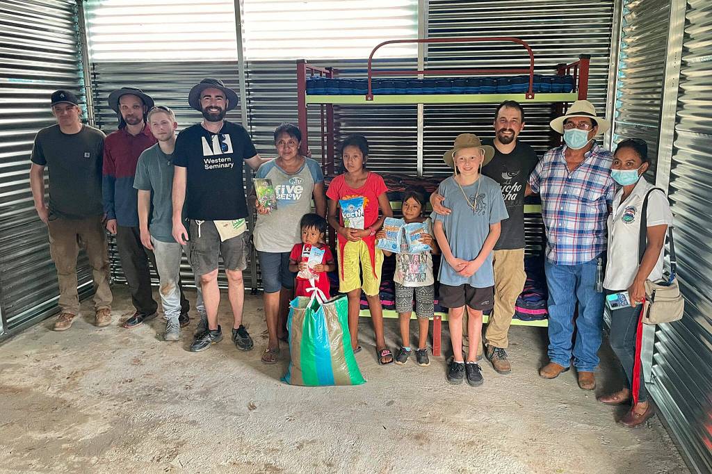 Photo courtesy of David Piper/ A missionary team with Sequim ties helped build four homes in Guatemala in late April including this home for a widowed mother of three who lost her husband last year in a construction accident.