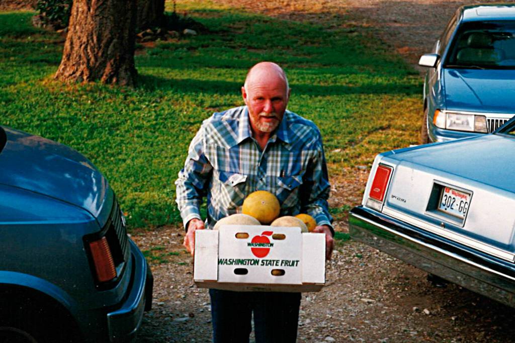 Photo courtesy of the Schmidt Family/ Family members said Roger Schmidt, founder of Sunny Farms Country Store, never showed up without a box of produce to gatherings.