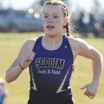 Sequim Gazette FILE PHOTO BY Michael Dashiell
Sequim high senior Riley Pyeatt races to a personal best in the 1,600 meters in 2021.
