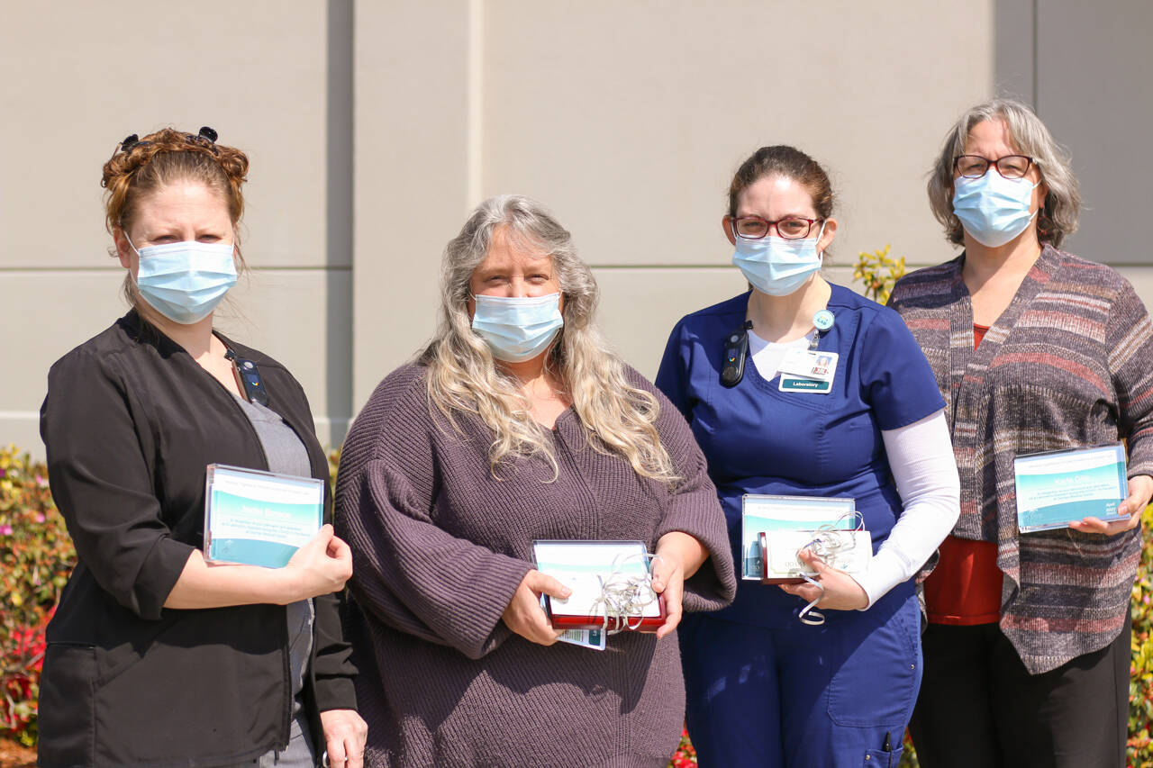 Photo courtesy of Olympic Medical Center
Pictured, from left, are Olympic Medical Center laboratory management team Nettie Benson, Sandra Watne, Jamie Burrow and Karla Dills. Not pictured is Joanna Forcinel.
