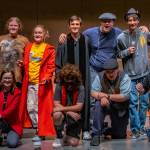 The talented cast of The Big Bad Musical pose with their two drama teachers after a successful rehearsal. From left to right in the back row: drama teacher Dee Dee Nielsen, Aiyana Dennis, Donovan Rynearson, Kaia McCarter, Sasha Yada, Nolan Valenzuela, Landon Elliott, Malachi Byrne, Louden Yates, Kailah Blake, Paloma Franco and drama teacher Michele Canepa. Front row: Mica McCarter, Katerina Abken, Sammy Mason, Dylan Simpler and Zowie Abken. Sequim Gazette photo by Emily Matthiessen