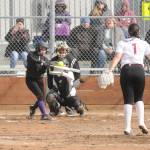 Sequims Hannah Bates, pictured here leading off an Olympic League game against Kingston on April 12, was named to the all-Olympic League first team. Sequim Gazette file photo by Michael Dashiell