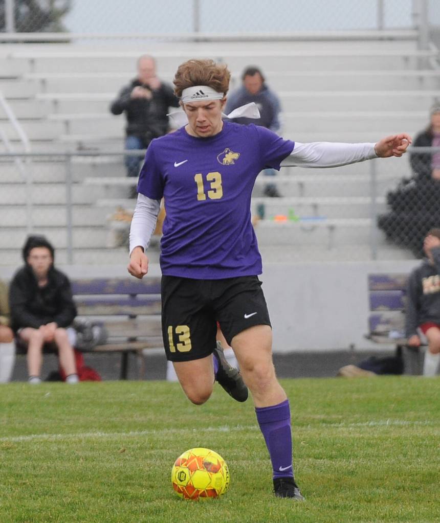 Sequim Gazette file photo by Michael Dashiell
Sequim High senior Brandon Wagner was named to the all-Olympic League first team this spring; he tied for the team lead with five assists.
