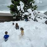 Sequim Gazette photo by Matthew Nash
Strait Up Foam Fun held its first official event filling a yard with foam in Sequim for a birthday party on June 18. Owner Nicole Merrigan looks to travel across Clallam County for private and public events.