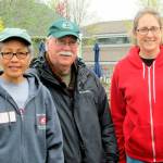 Photo courtesy Clallam County Master Gardeners
Clallam County Master Gardeners, from left, Audreen Williams, Bob Cain, and Laurel Moulton lead an educational walk through the Fifth Street Community Garden in Port Angeles from 10-11:30 a.m. on Saturday, July 9, with a focus on the fungi and bacterial pathogens that our spring weather has brought on, keeping fruit and produce from bird and other pest damage, and timing for fall and winter harvesting.