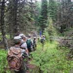 Submitted photo / Dungeness Composite Squadron cadets hike the Tubal Cain Trail to Tull Canyon
