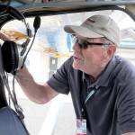 Photo by Keith Thorpe/Olympic Peninsula News Group
DART volunteer pilot Ray Ballantyne of Sequim prepairs his airplane for a training airlift to Diamond Point Airport from Port Angeles on July 9.