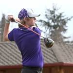 Sequim gazette file photo by Michael Dashiell
Sequims Ben Sweet watches his drive during a match with North Mason at the Cedars at Dungeness in March. Sweet was named the Peninsula Daily News All-Peninsula Golf MVP.