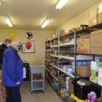 Penny Burdick and Dave Large take a tour of the Florence and Florence and Michael Bucierka Social Justice Building. Sequim Gazette photo by Matthew Nash