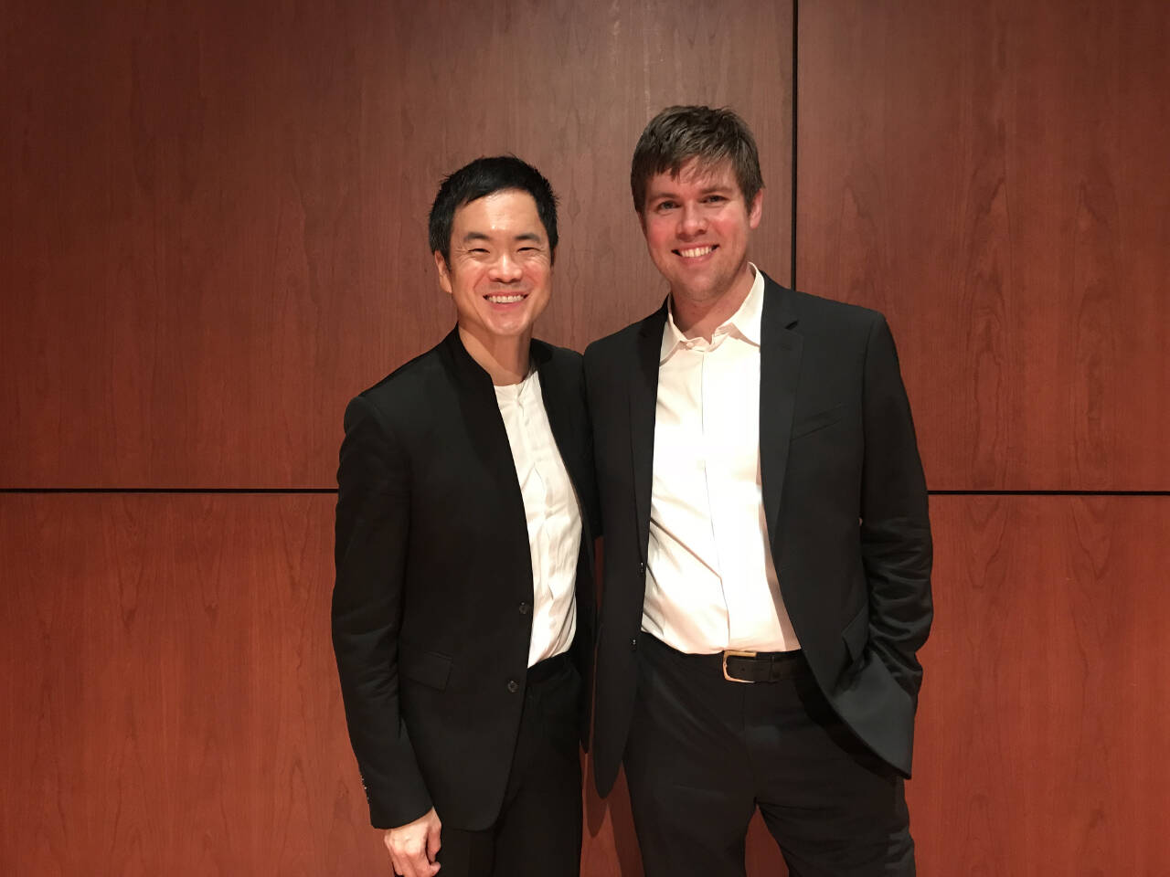 Photo courtesy Music on the Strait
Grammy-winning violist Richard ONeill, left, and violinist James Garlick are the Clallam County-born founders of Music on the Strait, the chamber music festival returning in person to Port Angeles this summer.