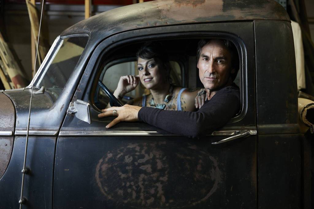 Submitted photo / "American Pickers" (pictured here with then hosts Danielle Colby and Mike Wolfe) is seeking collections of antiques in Washington state for news shows of The History Channel series.