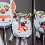 Sequim Gazette photo by Emily Matthiessen / Children painted these troll masks in preparation for director Marissa Meeks upcoming The Hobbit at Olympic Theatre Arts in Sequim.