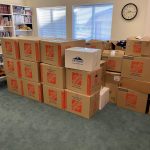 Photo courtesy of Dungeness Valley Lutheran Church
Kits with housewares at Dungeness Valley Lutheran Church on July 26 are set for delivery later in August for Ukrainian refugees now in Washington.