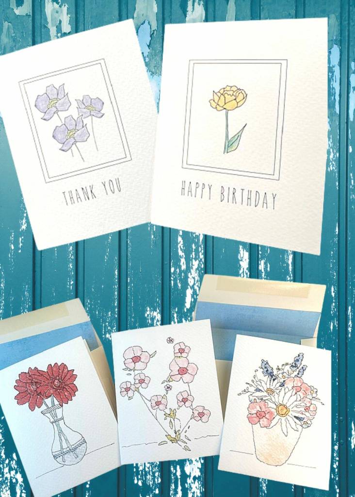 Submitted photo
Watercolor notecards by Sue Young, whose creativity will be on display at Pacific Mist during the First Friday Art Walk Sequim on Sept. 2.